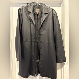 John Paul Richard Black Leather Coat
